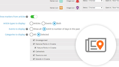 Connect post categories with marker categories