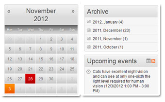 Calendar and Archive