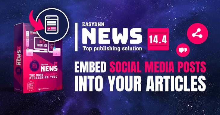EasyDNN News 14.4 - Embed Social Media Posts into Your Articles