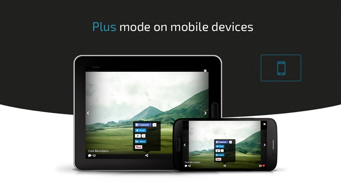 Plus mode on mobile devices